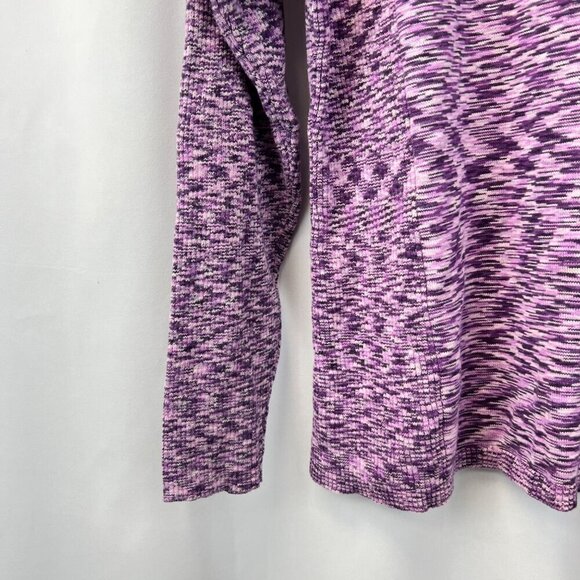 Relativity Women’s Round Neck Long Sleeve Pullover Sweater Purple Space Dye 2X - Picture 5 of 9